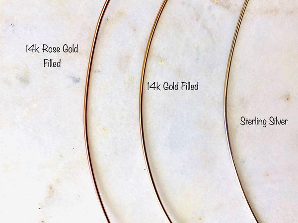 Clear Quartz Point Hoops - Wild Soul Gems