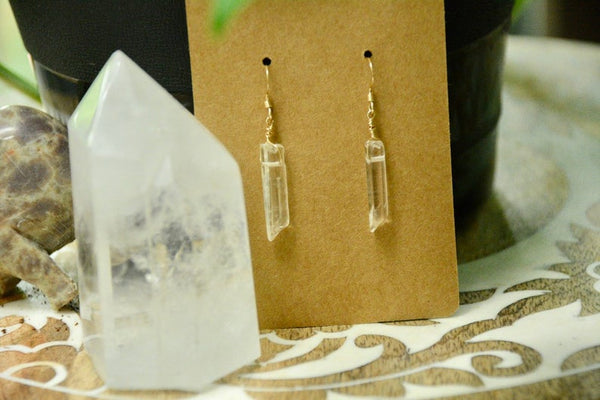 Quartz Point Earrings - Wild Soul Gems