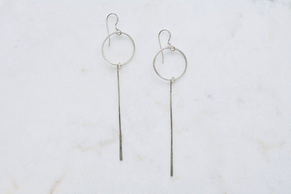 Minimal Circle Drop Earrings - Wild Soul Gems