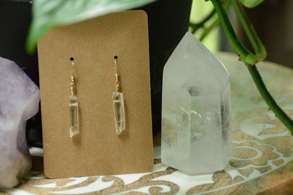 Quartz Point Earrings - Wild Soul Gems