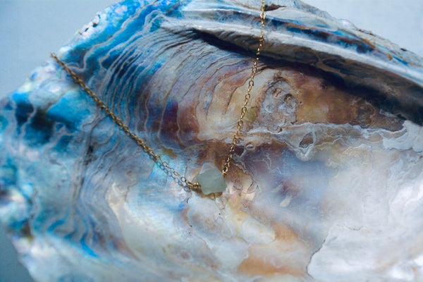 Raw Aquamarine Chunk Necklace - Wild Soul Gems