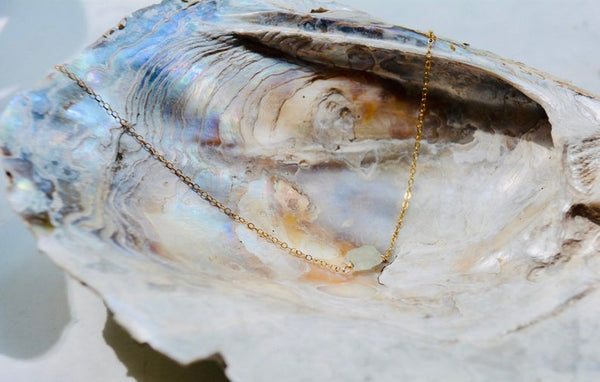 Raw Aquamarine Chunk Necklace - Wild Soul Gems