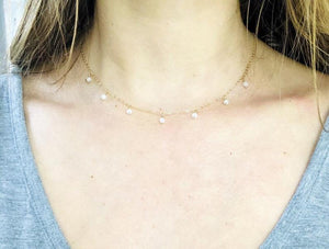 Dangle Moonstone Necklace - Wild Soul Gems