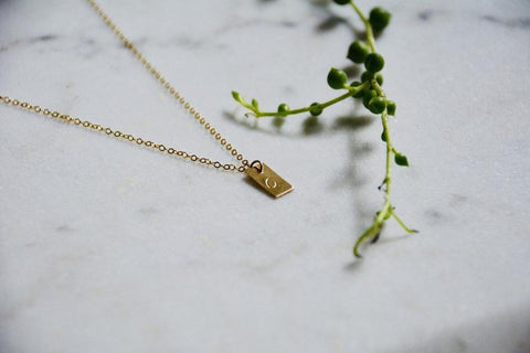 Simple Initial Necklace - Wild Soul Gems